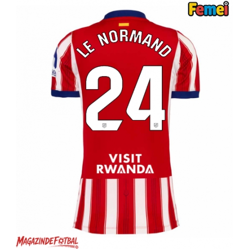 Atletico Madrid Robin Le Normand #24 Tricou Fotbal Replică 2026-27 Femei Acasa Atletico Madrid Robin Le Normand #24 Tricou Fotbal Replică 2026-27 Femei Acasa